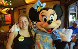 Minnie Mouse at Disney's Aulani Character Breakfast Meal at Makahiki