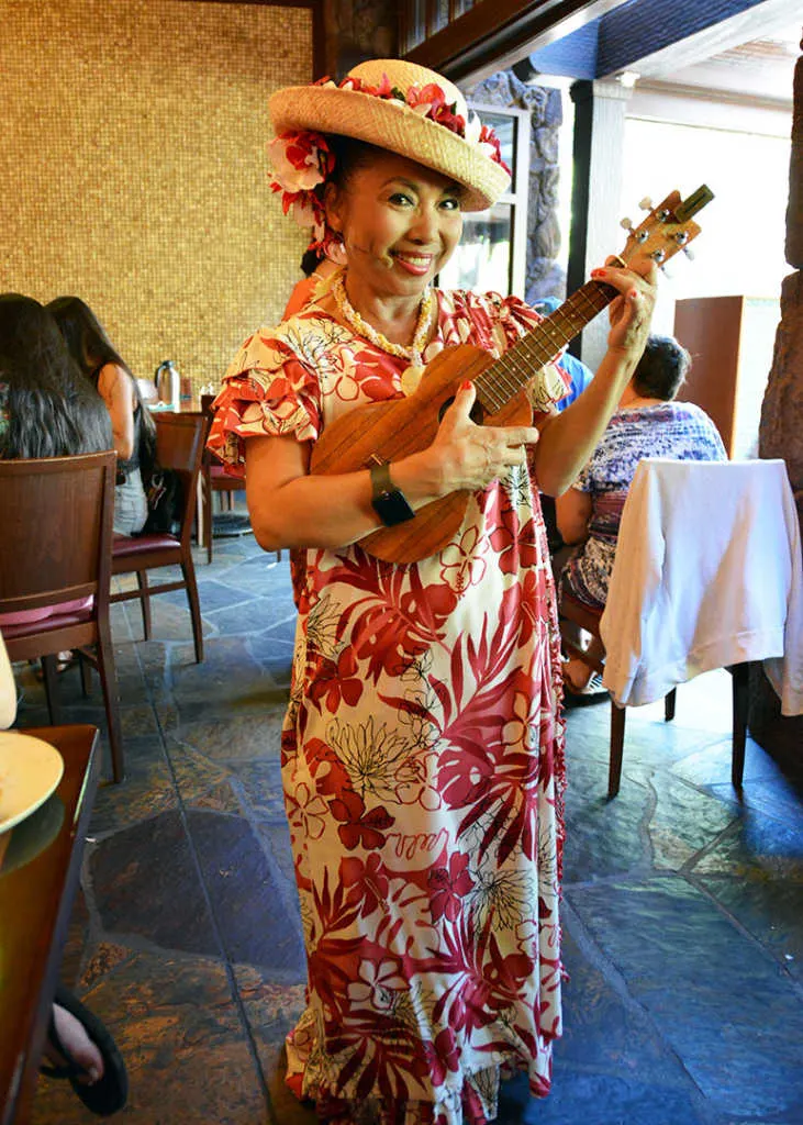 Aunty at Disney's Aulani Character Breakfast Meal at Makahiki