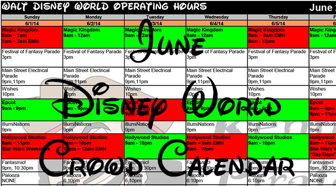 Disney World Crowd Calendar June 2017