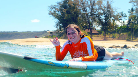 Surf Lesson with North Shore Surf Girls in Oahu Hawii