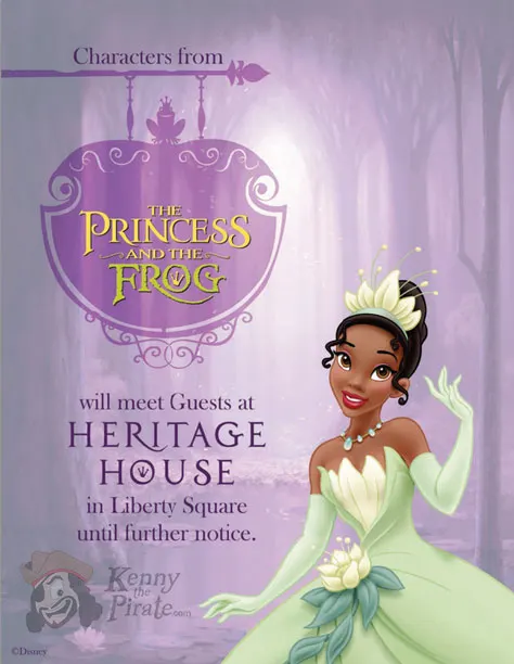 Princess Tiana and Prince Naveen from Princess and the Frog move to Heritage House in the Magic Kingdom kennythepirate