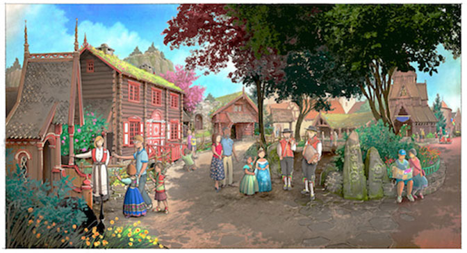 Epcot Norway Royal Summerhus concept art