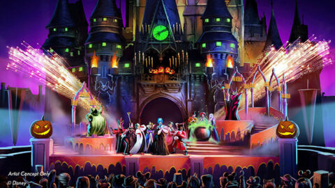 Hocus Pocus Villain Spelltacular artwork and a couple of Mickey’s Not So Scary Halloween Party details