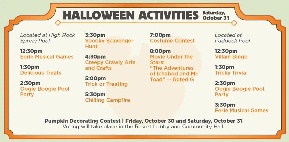 Halloween 2015 Saratoga Springs Resort