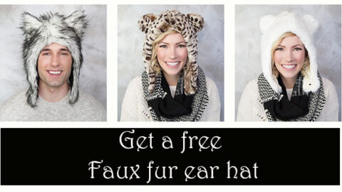 Get a free faux fur ear hat