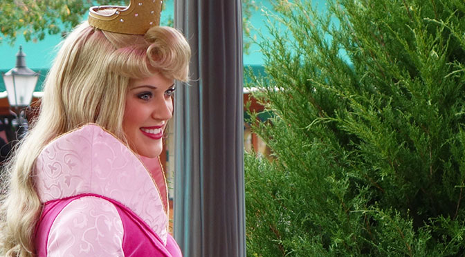 Princess Aurora moving in Magic Kingdom