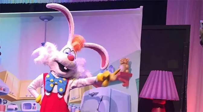 Roger Rabbit appearing at Disneyland