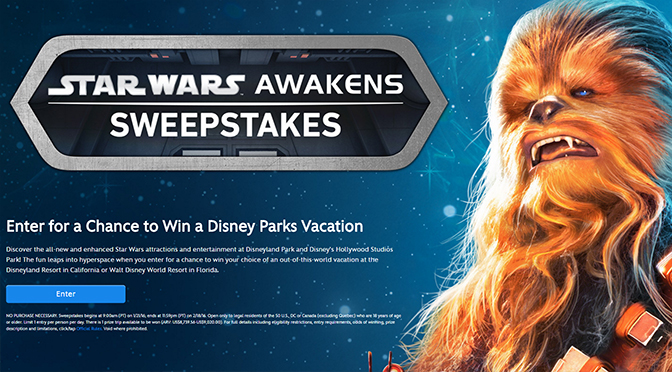 Star Wars Awakens Disney Parks Sweepstakes