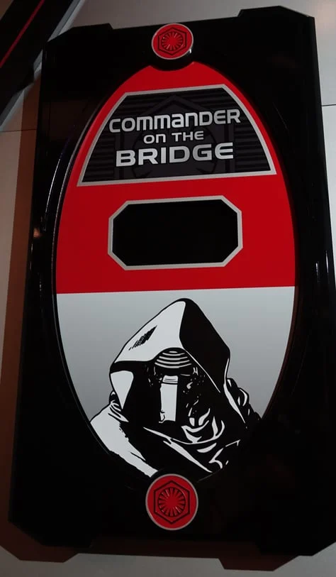 Star Wars Launch Bay Kylo Ren meet and greet sign