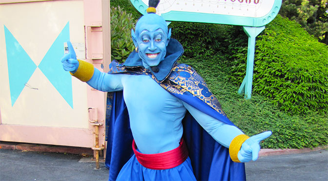 Aladdin's Genie in human form at Disneyland Paris