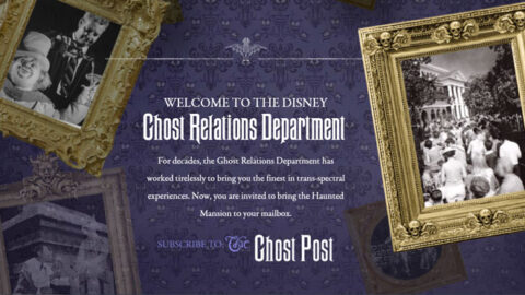BRING THE HAUNTED MANSION TO YOUR MAILBOX with the Haunted Mansion Ghost Relations Department Ghost Post