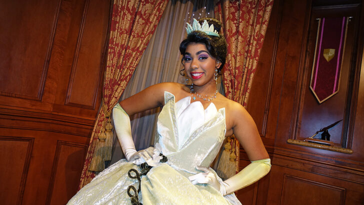 Princess Aurora and Tiana join the Princess Fairytale Hall lineup in the Magic Kingdom