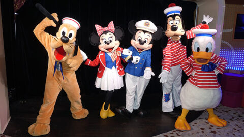 Characters on board the Disney Fantasy