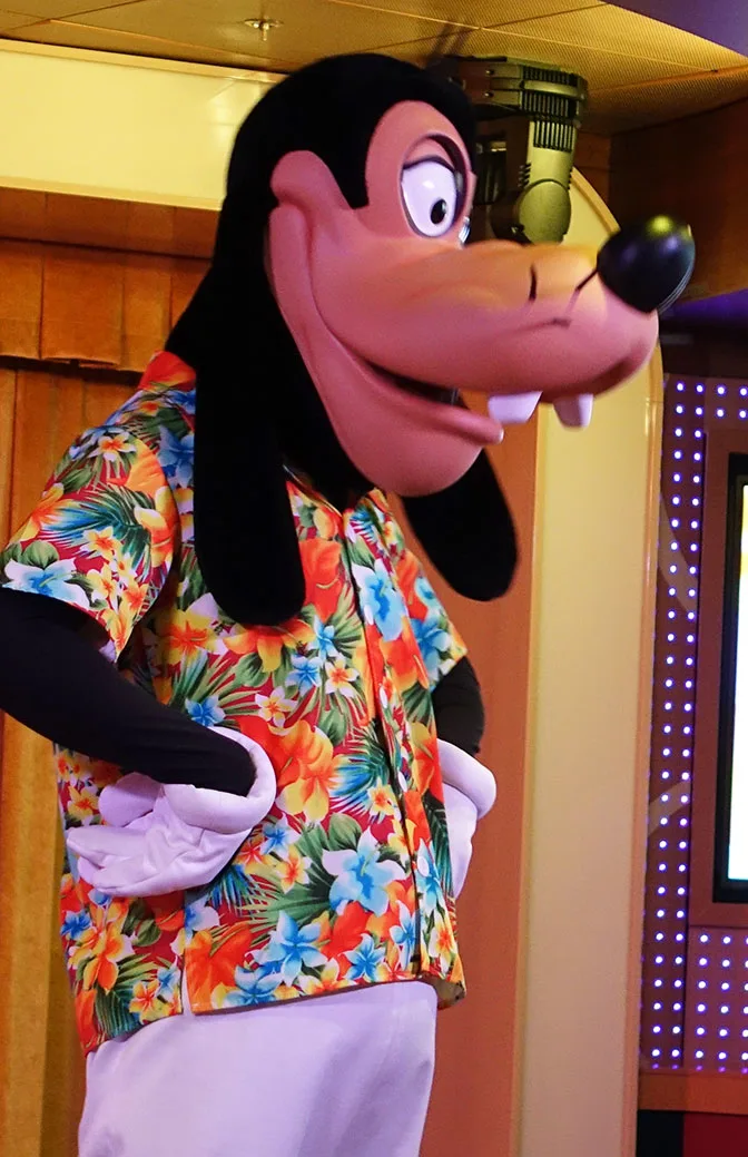 Goofy onboard Disney Fantasy at Wake Up Disney Jr