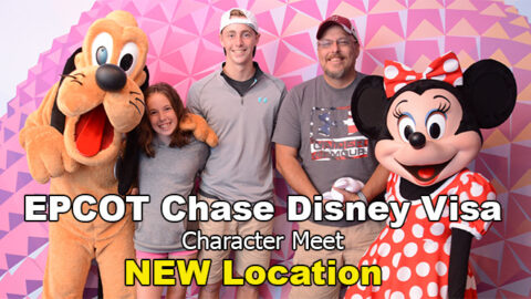 Epcot Chase Disney Visa character meet NEW location!