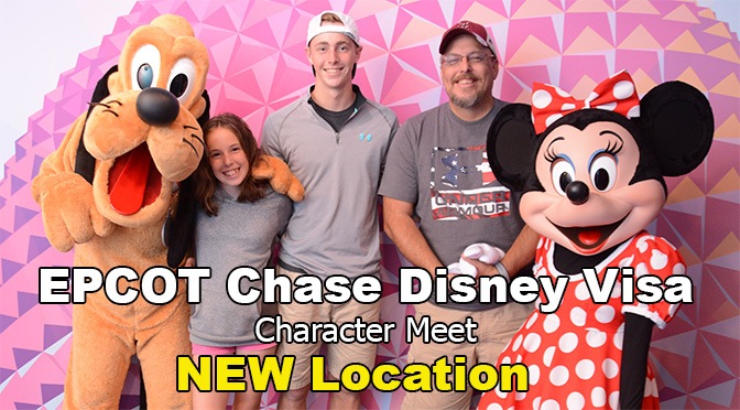 Epcot Chase Disney Visa character meet NEW location!
