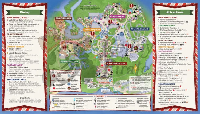 2016 Mickey's Very Merry Christmas Party map
