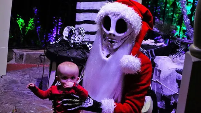 Jack Skellington as Sandy Claws Mickey's Very Merry Christmas Party 2016