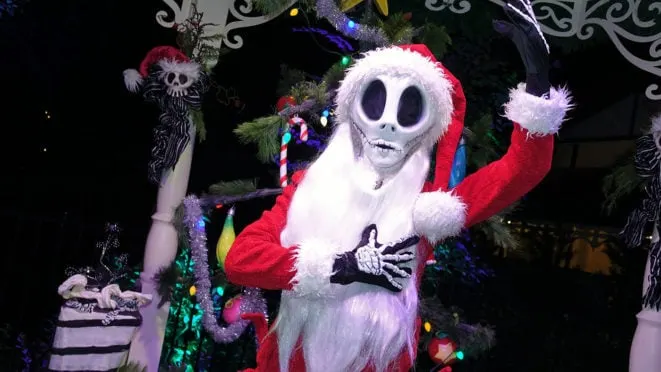 Jack Skellington as Sandy Claws Mickey's Very Merry Christmas Party 2016