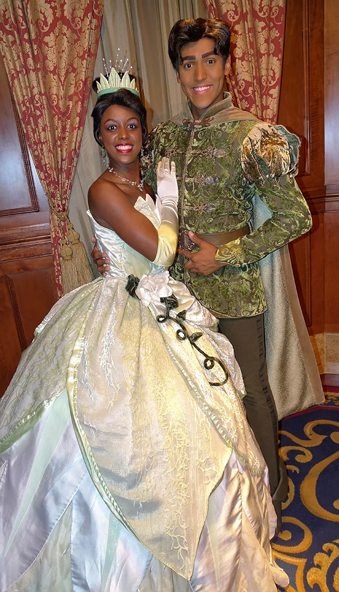 Princess Tiana and Naveen at Mickey's Very Merry Christmas Party 2016