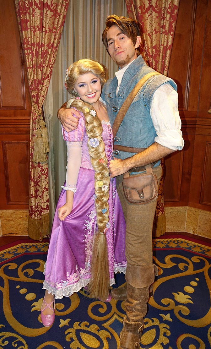 Rapunzel and Flynn Rider at Mickey's Very Merry Christmas Party 2016