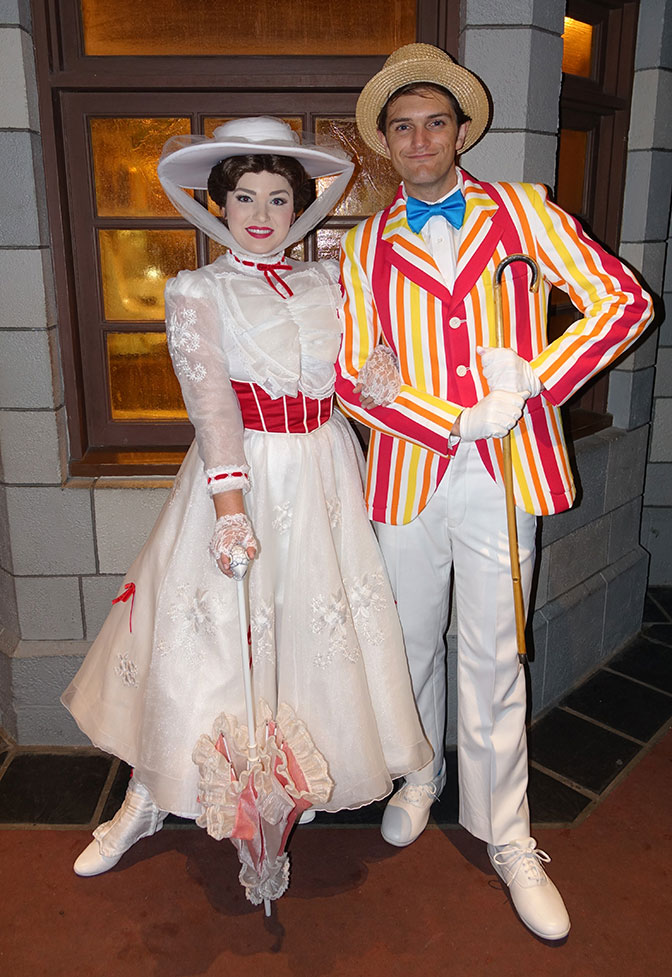 Mary Poppins and Bert at Mickey's Very Merry Christmas Party 2016