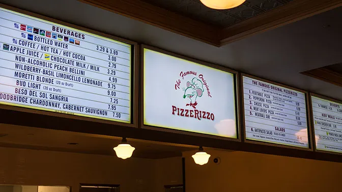 PizzeRizzo Restaurant in Hollywood Studios at Walt Disney World