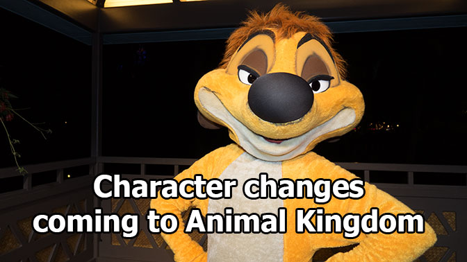 Character changes coming to Animal Kingdom