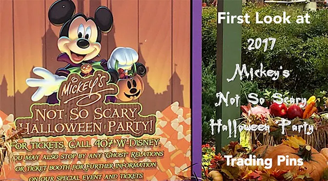 First Look at 2017 Mickey's Not So Scary Halloween Party Trading Pins