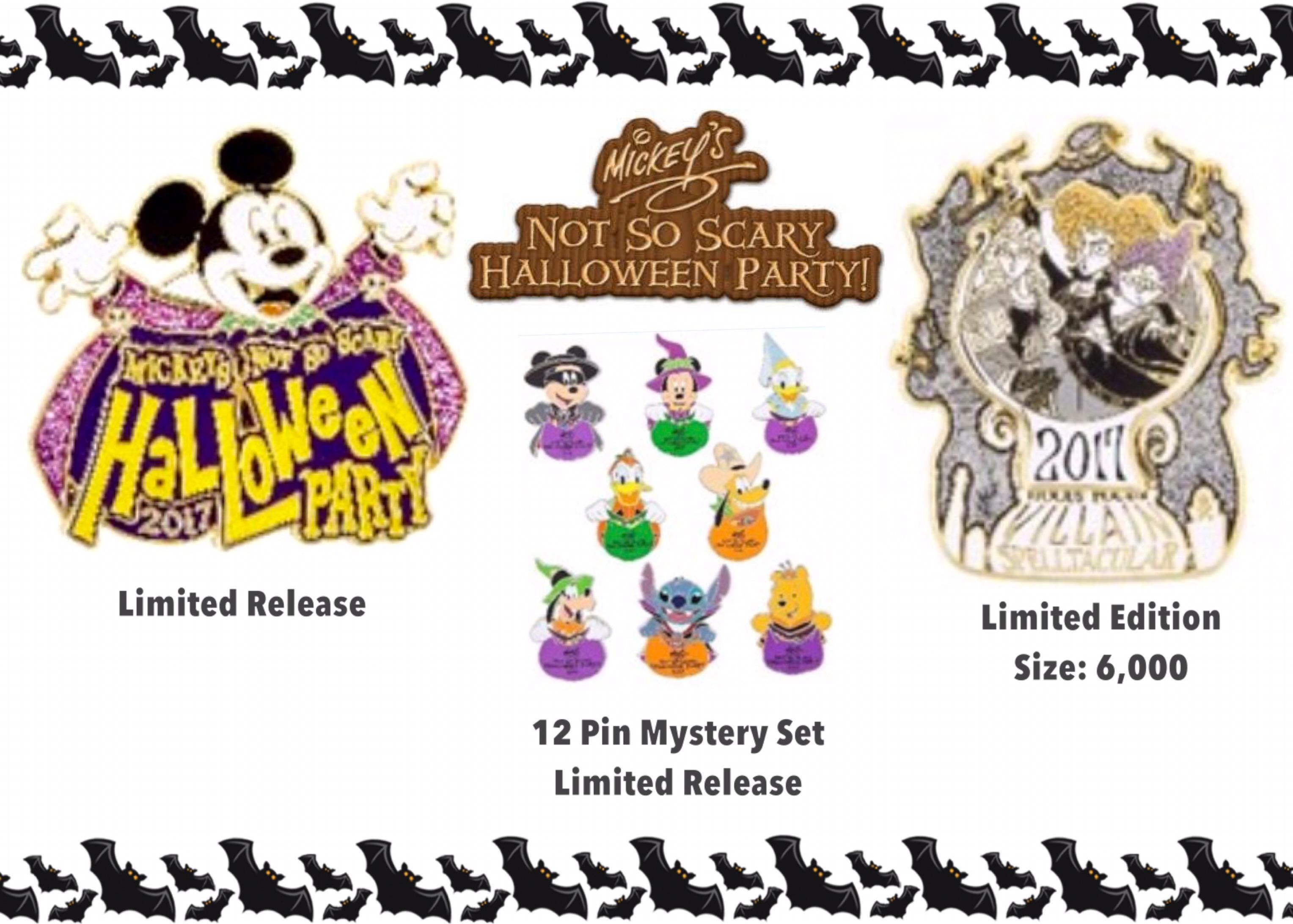 First Look at Mickey's Not So Scary Halloween Party Trading Pins