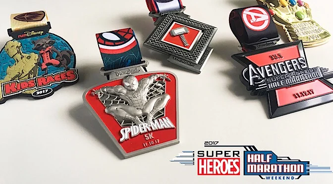 2017 Super Heroes Half Marathon Weekend Medals