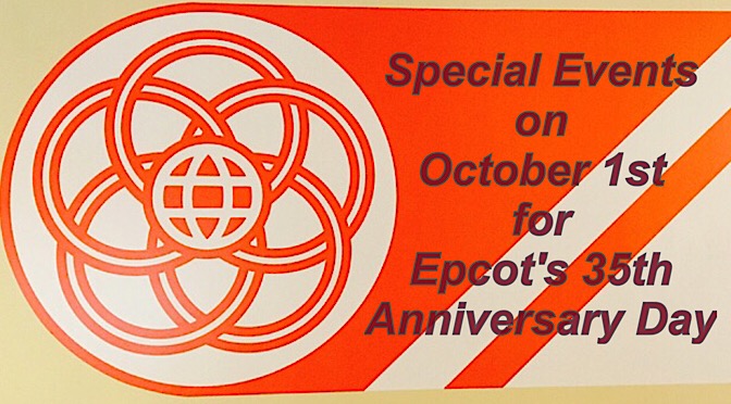 Special Events on October 1st for Epcot's 35th Anniversary Day