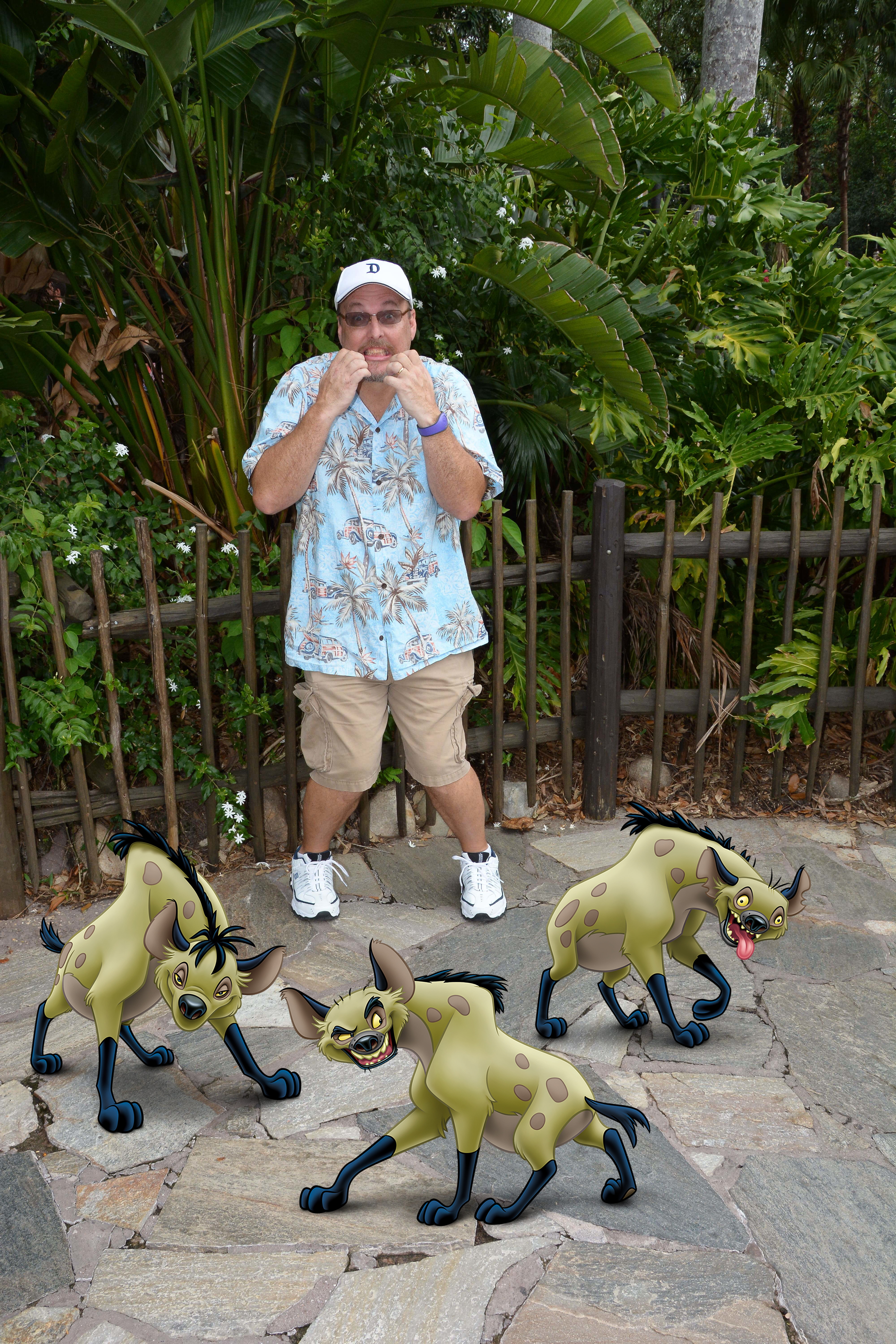 Disney Photopass Magic Shot Hyenas Animal Kingdom Bradley Falls