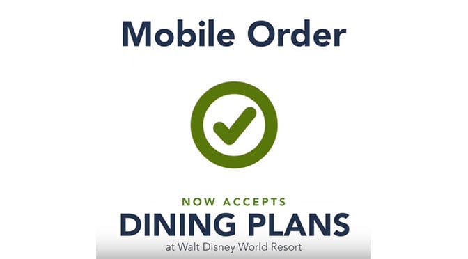 Disney World Guests can now use Mobile Order with the Disney Dining Plan!