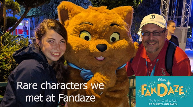 Rare Characters we met at Fandaze in Disneyland Paris