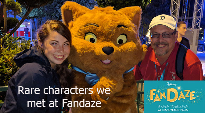 Rare Characters we met at Fandaze in Disneyland Paris