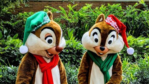 Characters dressed in their holiday finest at Disney’s Hollywood Studios