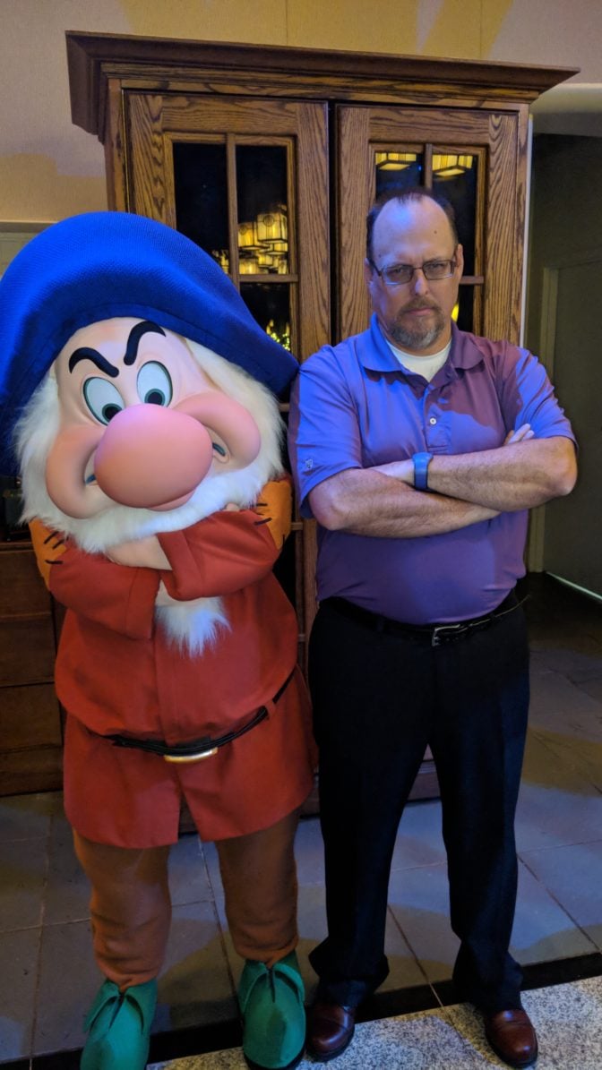 Grumpy at Artist Point Storybook Dining at Disney's Wilderness Lodge