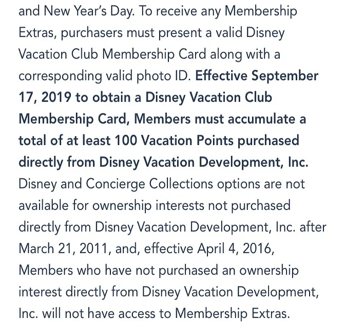 DVC minimum points increase