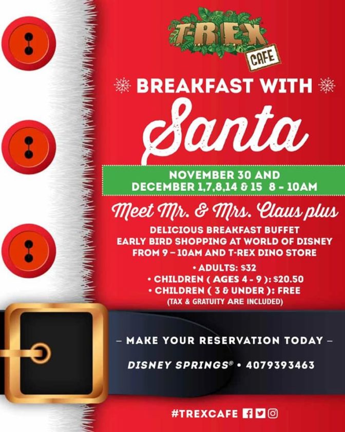 Breakfast With Santa Claus Returns to Disney Springs!