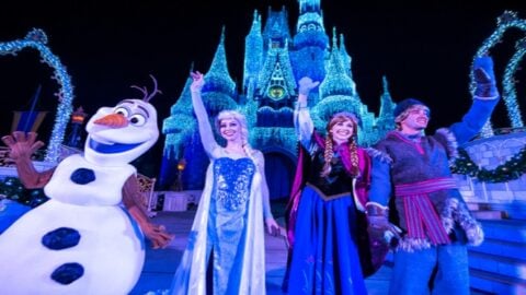 Watch: “A Frozen Holiday Wish” First Castle Lighting
