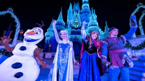 Watch: “A Frozen Holiday Wish” First Castle Lighting