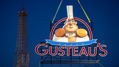 Just Installed in the France Pavilion at Epcot: The New Gusteau’s Restaurant Sign