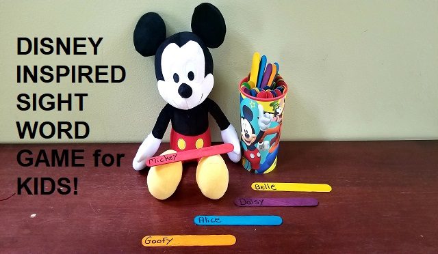 Disney Sight Word Game for Kids
