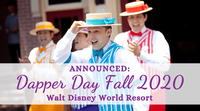 Dapper Day Fall 2020 Walt Disney World Outings Announced, Plus How to Book a Discounted Room