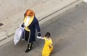 Adorable Father and Daughter Bring Magic to Neighborhood
