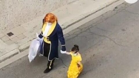 Adorable Father and Daughter Bring Magic to Neighborhood