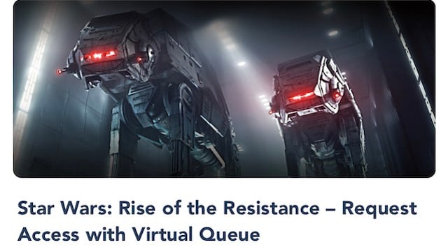 NEWS: My Disney Experience Offers New Features for Rise of the Resistance