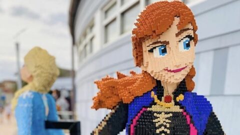 Check Out the New Star Wars and Frozen Lego Sculptures in Disney Springs!