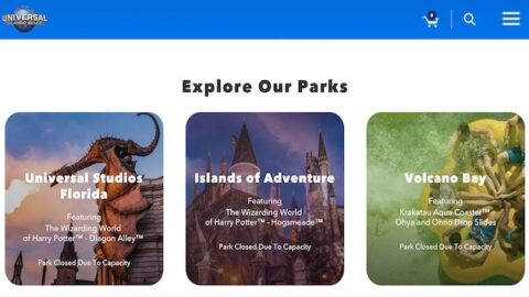 Universal Studios, Volcano Bay, and Islands of Adventure Have all Reached Capacity
